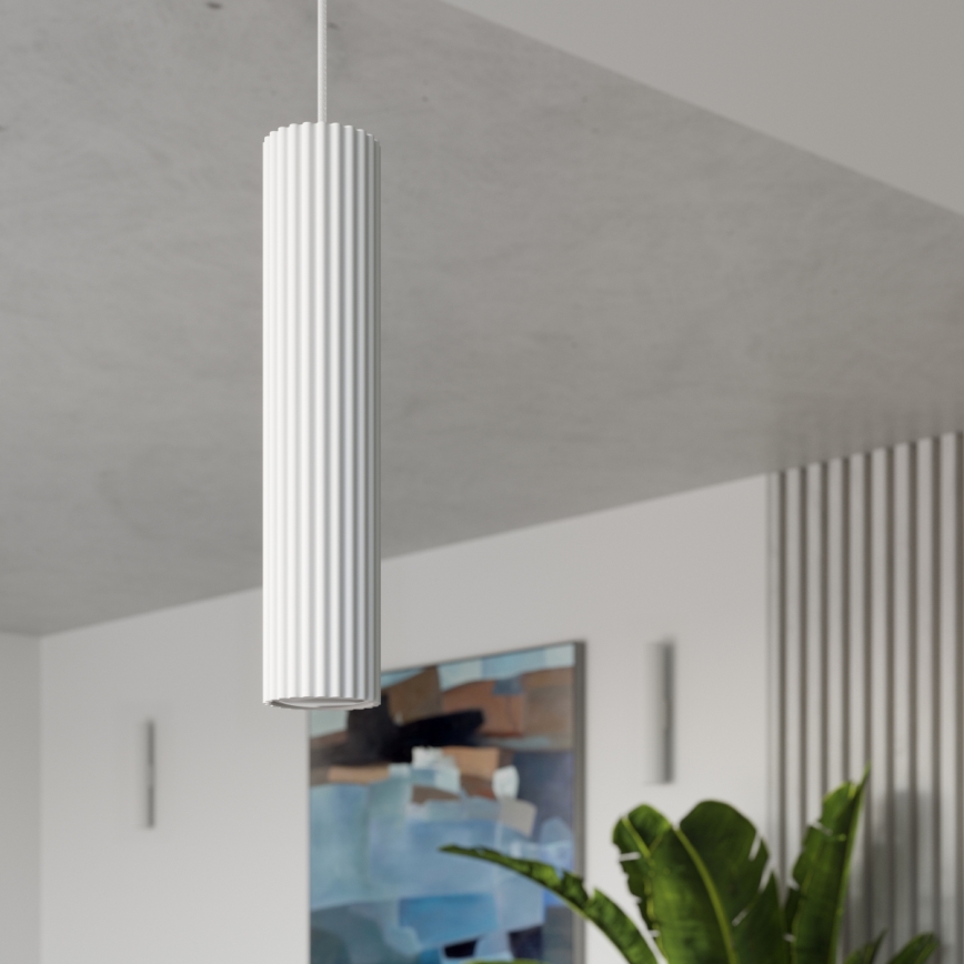 Brilagi - Kattokruunu johdossa CRESTO 1xGU10/10W/230V valkoinen