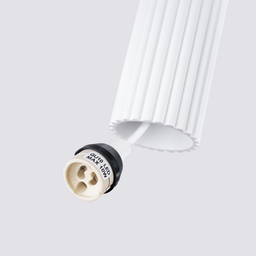 Brilagi - Kattokruunu johdossa CRESTO 1xGU10/10W/230V valkoinen