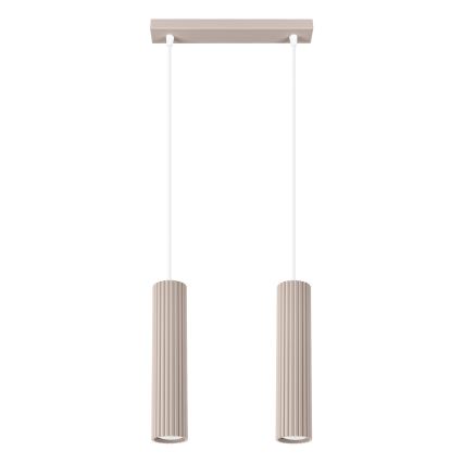 Brilagi - Kattokruunu johdossa CRESTO 2xGU10/10W/230V taupe