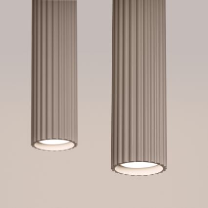 Brilagi - Kattokruunu johdossa CRESTO 2xGU10/10W/230V taupe