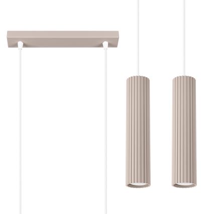 Brilagi - Kattokruunu johdossa CRESTO 2xGU10/10W/230V taupe