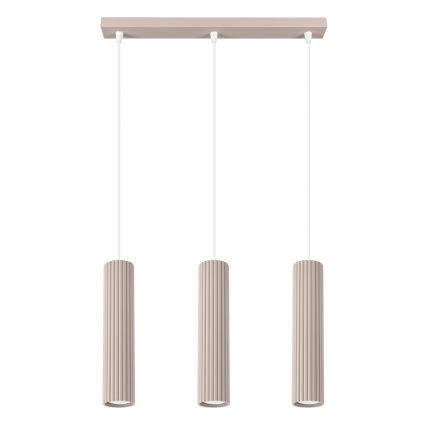Brilagi - Kattokruunu johdossa CRESTO 3xGU10/10W/230V taupe