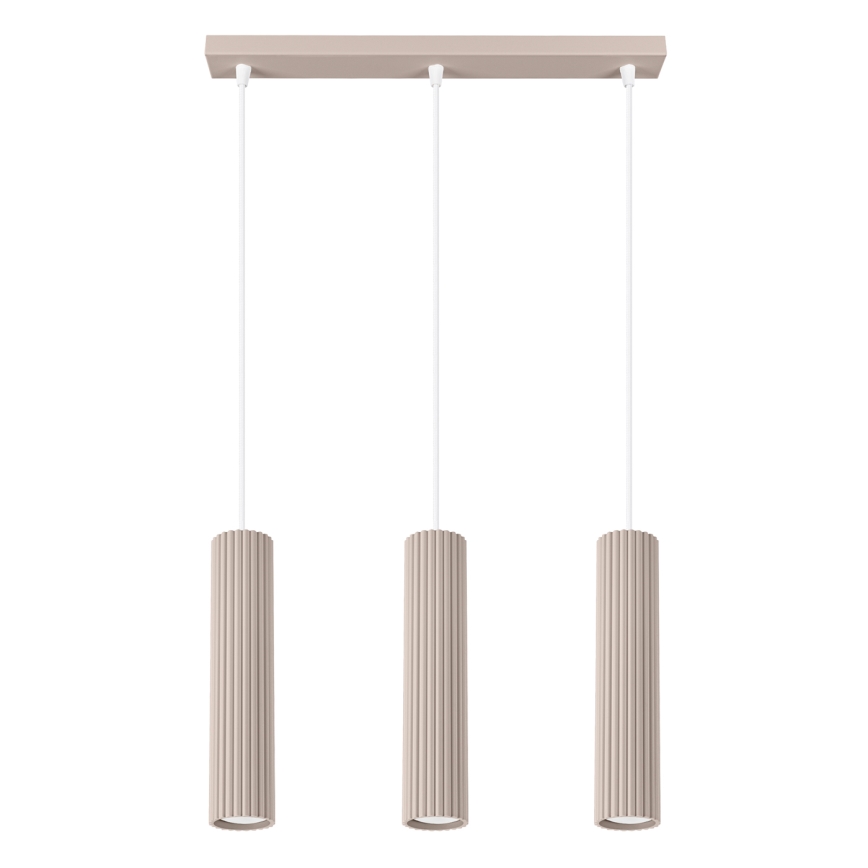 Brilagi - Kattokruunu johdossa CRESTO 3xGU10/10W/230V taupe