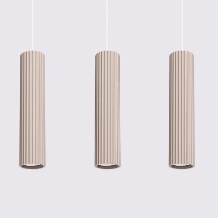 Brilagi - Kattokruunu johdossa CRESTO 3xGU10/10W/230V taupe