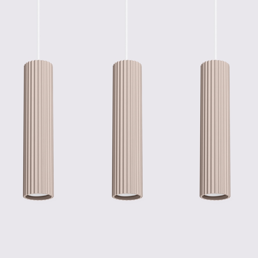 Brilagi - Kattokruunu johdossa CRESTO 3xGU10/10W/230V taupe