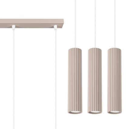 Brilagi - Kattokruunu johdossa CRESTO 3xGU10/10W/230V taupe