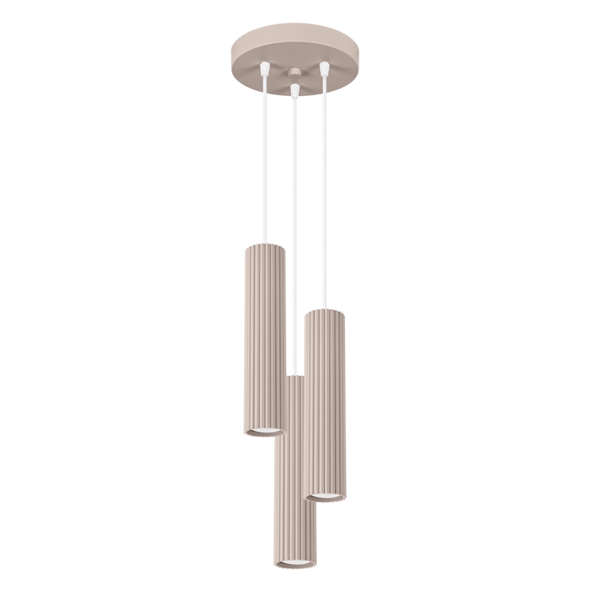 Brilagi - Kattokruunu johdossa CRESTO 3xGU10/10W/230V taupe