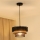 Brilagi - Kattokruunu johdossa DAKOTA LUNETA 1xE27/15W/230V halkaisija 25 cm musta/beige