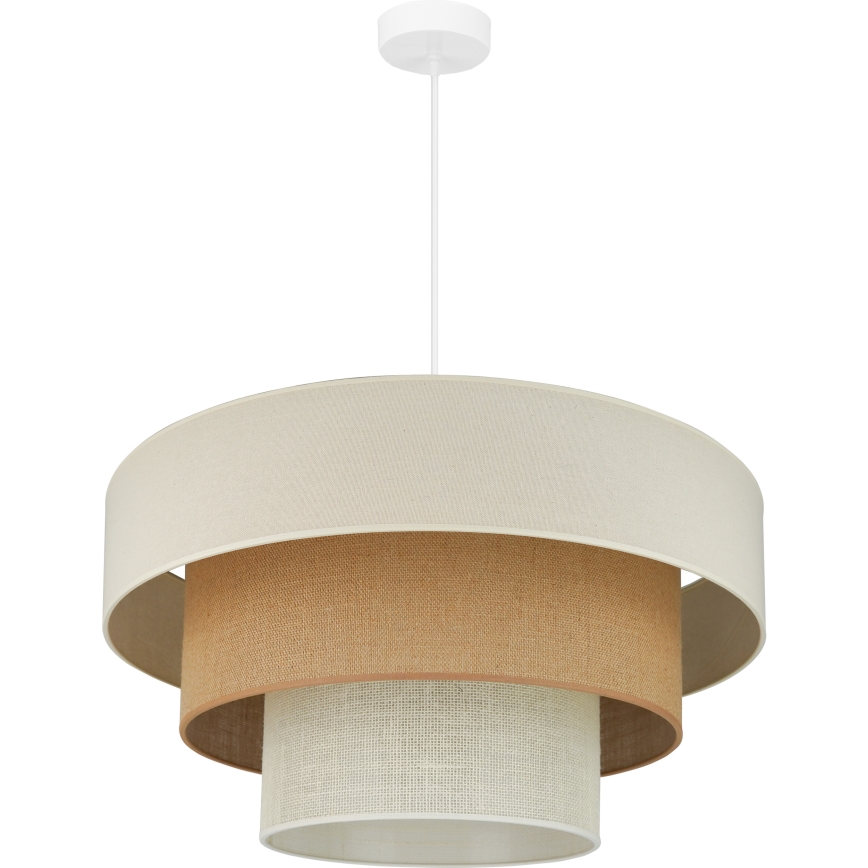 Brilagi - Kattokruunu johdossa DENVER LUNETA 1xE27/15W/230V halkaisija 60 cm beige/ruskea/kerma