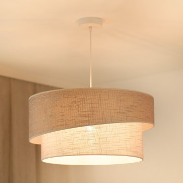 Brilagi - Kattokruunu johdossa DOVER SHINE 1xE27/15W/230V halkaisija 50 cm harmaa/kerma