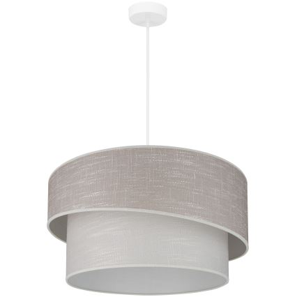 Brilagi - Kattokruunu johdossa DOVER SHINE 1xE27/15W/230V halkaisija 50 cm harmaa/kerma