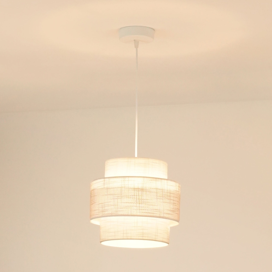 Brilagi - Kattokruunu johdossa DOVER SPACE 1xE27/15W/230V halkaisija 25 cm harmaa/kerma