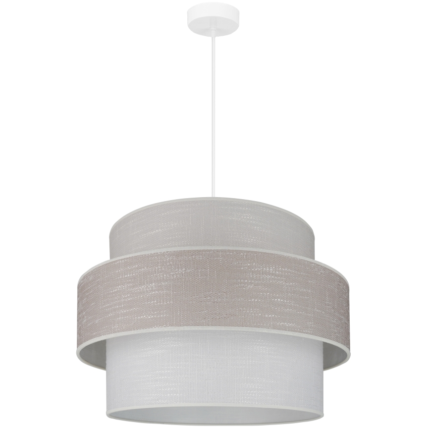 Brilagi - Kattokruunu johdossa DOVER SPACE 1xE27/15W/230V halkaisija 50 cm harmaa/kerma