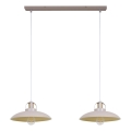 Brilagi - Kattokruunu johdossa FLAMENGO 2xE27/60W/230V beige