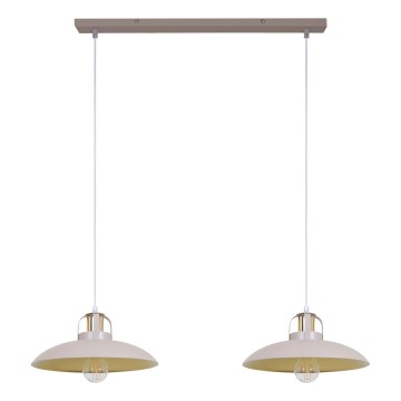 Brilagi - Kattokruunu johdossa FLAMENGO 2xE27/60W/230V beige