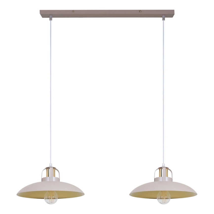 Brilagi - Kattokruunu johdossa FLAMENGO 2xE27/60W/230V beige