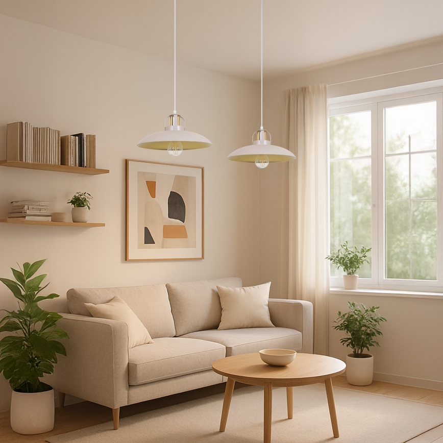Brilagi - Kattokruunu johdossa FLAMENGO 2xE27/60W/230V beige