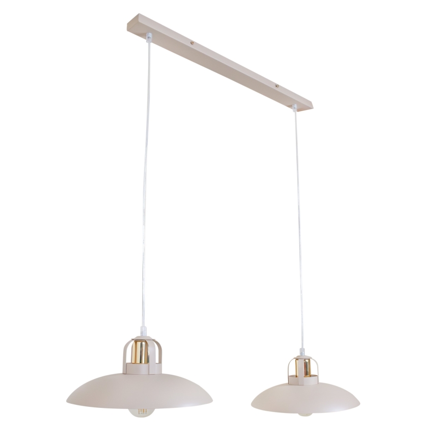 Brilagi - Kattokruunu johdossa FLAMENGO 2xE27/60W/230V beige