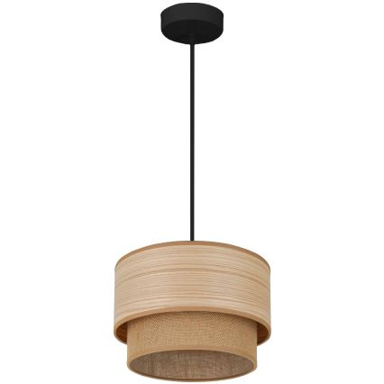 Brilagi - Kattokruunu johdossa MONTANA BOHO 1xE27/15W/230V halkaisija 25 cm ruskea/musta