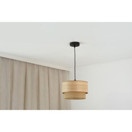 Brilagi - Kattokruunu johdossa MONTANA BOHO 1xE27/15W/230V halkaisija 25 cm ruskea/musta