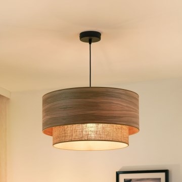 Brilagi - Kattokruunu johdossa MONTANA BOHO 1xE27/15W/230V halkaisija 45 cm ruskea/musta