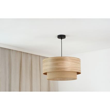 Brilagi - Kattokruunu johdossa MONTANA BOHO 1xE27/15W/230V halkaisija 45 cm ruskea/musta