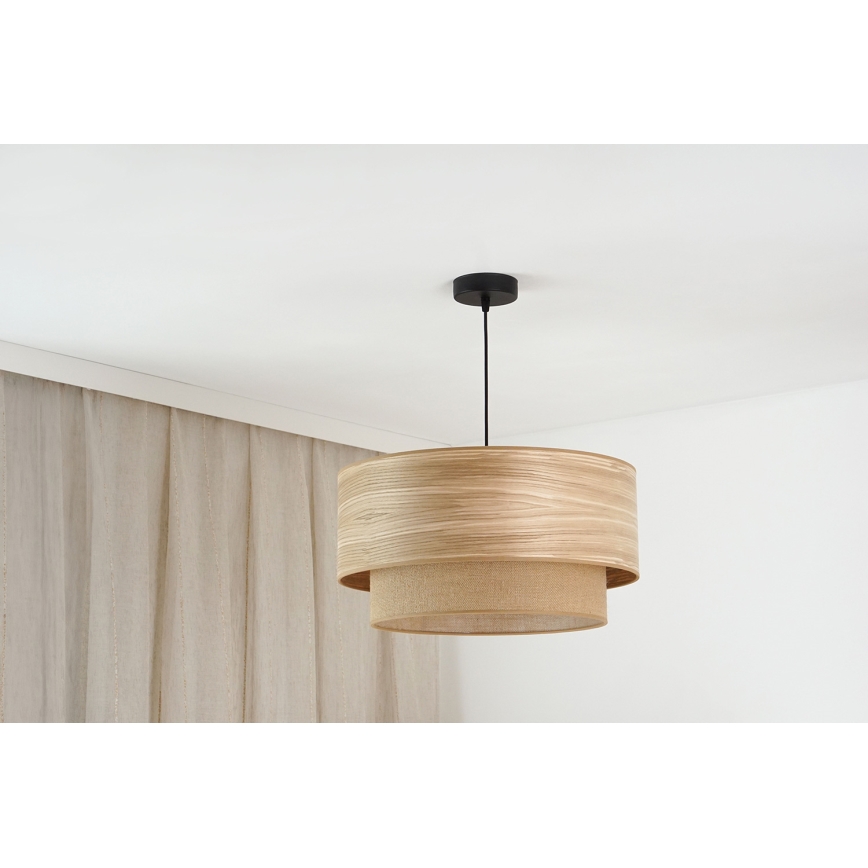 Brilagi - Kattokruunu johdossa MONTANA BOHO 1xE27/15W/230V halkaisija 45 cm ruskea/musta