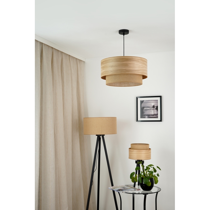 Brilagi - Kattokruunu johdossa MONTANA BOHO 1xE27/15W/230V halkaisija 45 cm ruskea/musta