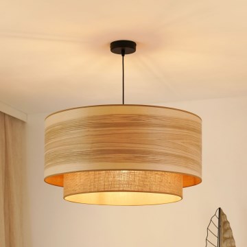 Brilagi - Kattokruunu johdossa MONTANA BOHO 1xE27/15W/230V halkaisija 60 cm ruskea/musta