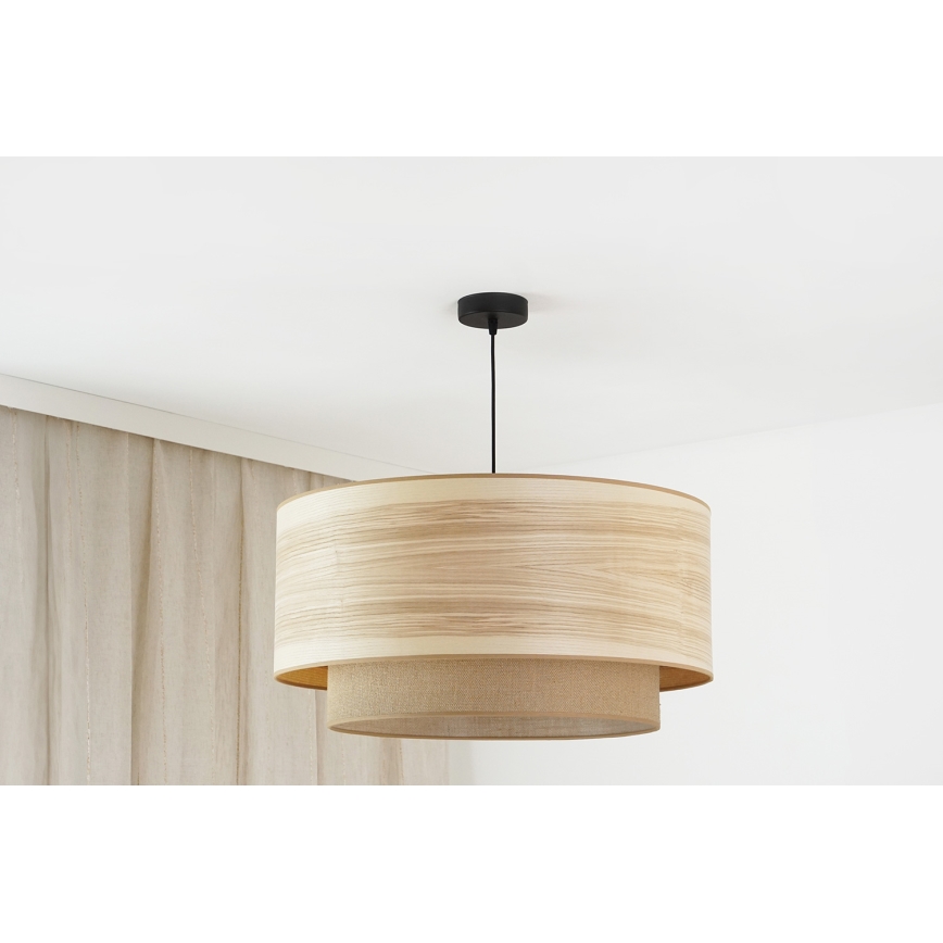 Brilagi - Kattokruunu johdossa MONTANA BOHO 1xE27/15W/230V halkaisija 60 cm ruskea/musta