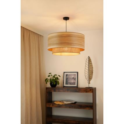 Brilagi - Kattokruunu johdossa MONTANA BOHO 1xE27/15W/230V halkaisija 60 cm ruskea/musta