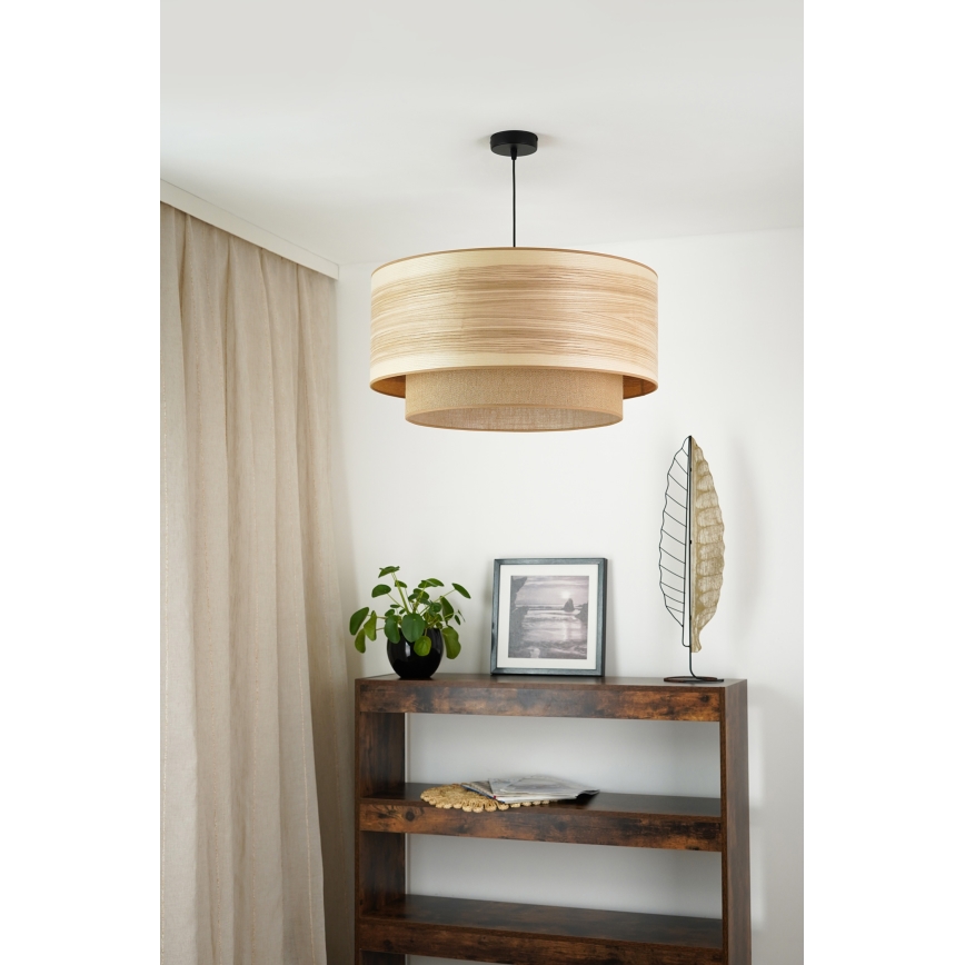 Brilagi - Kattokruunu johdossa MONTANA BOHO 1xE27/15W/230V halkaisija 60 cm ruskea/musta