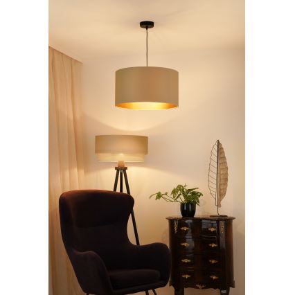 Brilagi - Kattokruunu johdossa OREGON ROLLER VEGE 1xE27/15W/230V halkaisija 45 cm beige
