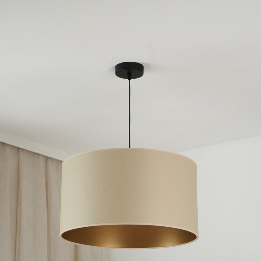 Brilagi - Kattokruunu johdossa OREGON ROLLER VEGE 1xE27/15W/230V halkaisija 45 cm beige