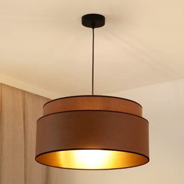 Brilagi - Kattokruunu johdossa OREGON VEGE 1xE27/15W/230V halkaisija 45 cm ruskea