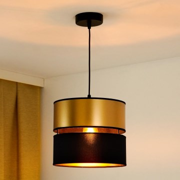 Brilagi - Kattokruunu johdossa ROYAL 1xE27/15W/230V halkaisija 25 cm musta/kulta