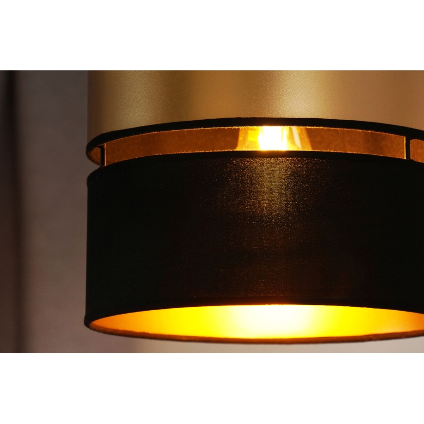 Brilagi - Kattokruunu johdossa ROYAL 1xE27/15W/230V halkaisija 25 cm musta/kulta
