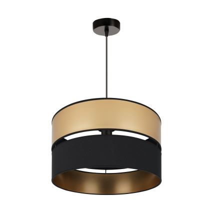 Brilagi - Kattokruunu johdossa ROYAL 1xE27/15W/230V halkaisija 40 cm musta/kulta
