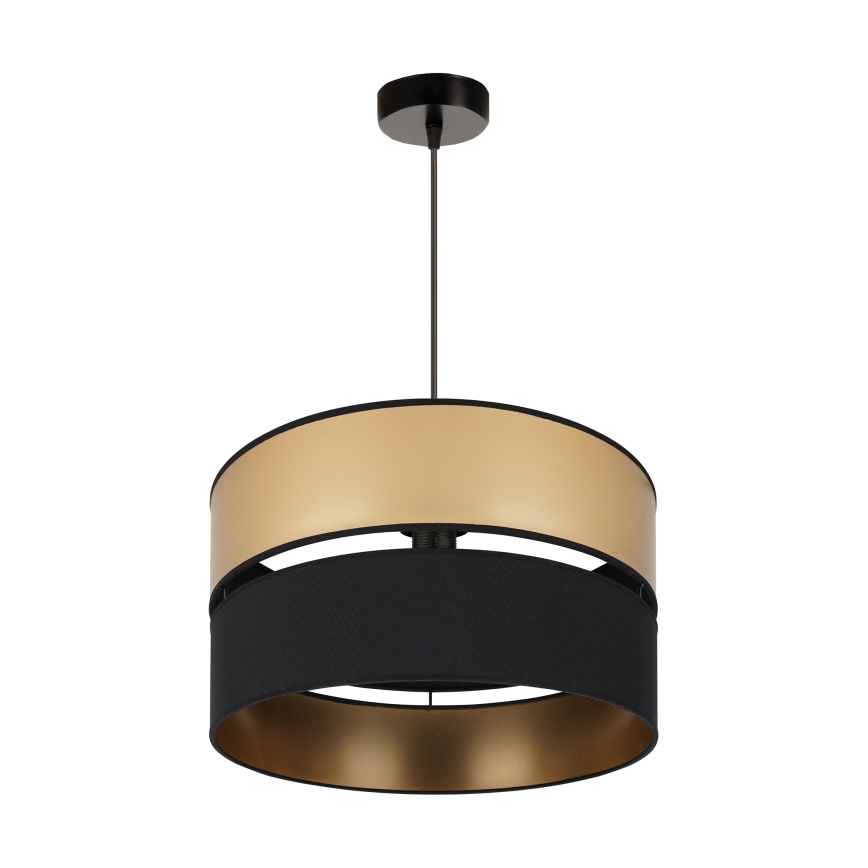 Brilagi - Kattokruunu johdossa ROYAL 1xE27/15W/230V halkaisija 40 cm musta/kulta