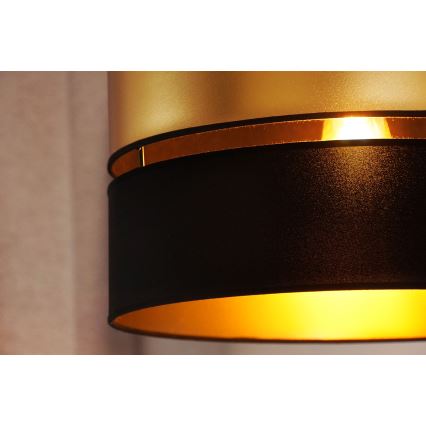 Brilagi - Kattokruunu johdossa ROYAL 1xE27/15W/230V halkaisija 40 cm musta/kulta