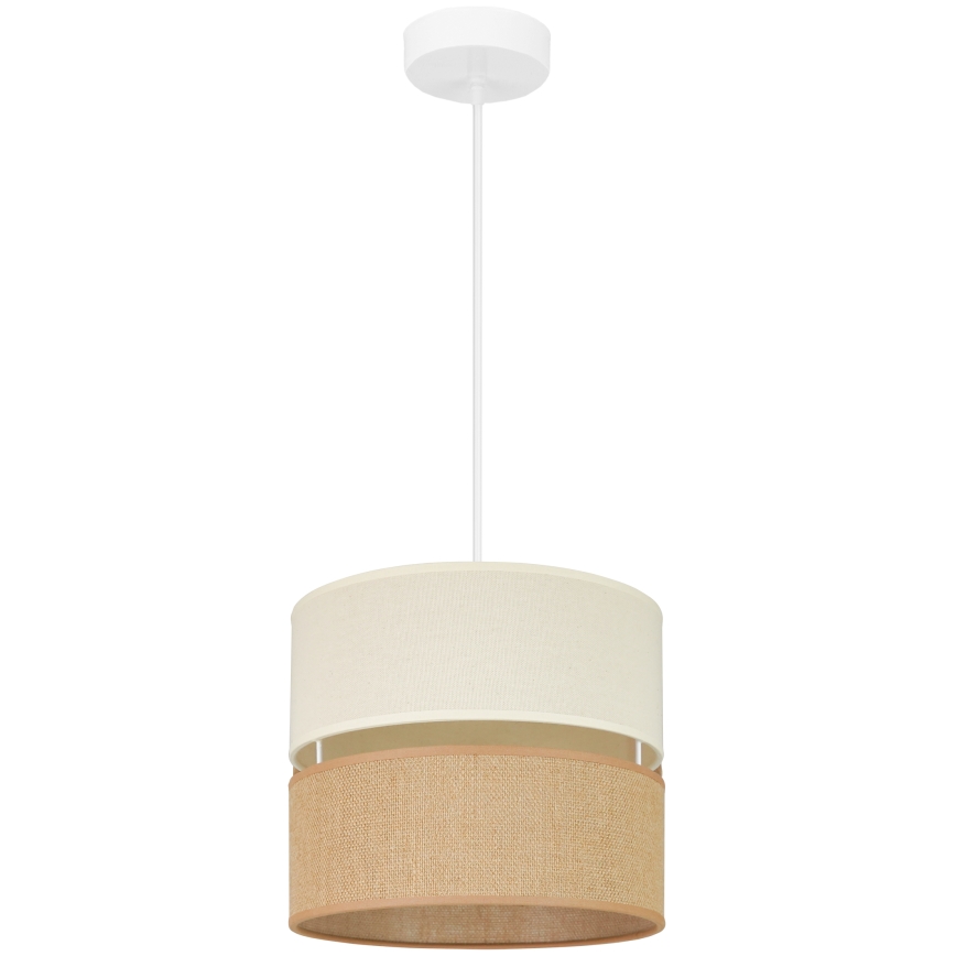 Brilagi - Kattokruunu johdossa ROYAL YUTE 1xE27/15W/230V halkaisija 25 cm beige/kerma