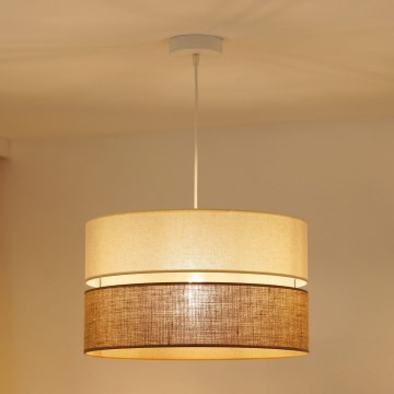 Brilagi - Kattokruunu johdossa ROYAL YUTE 1xE27/15W/230V halkaisija 40 cm beige/kerma