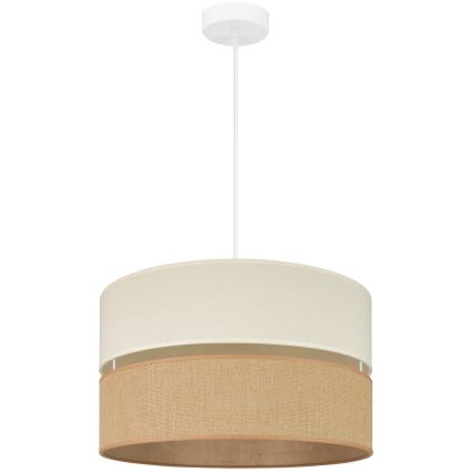 Brilagi - Kattokruunu johdossa ROYAL YUTE 1xE27/15W/230V halkaisija 40 cm beige/kerma