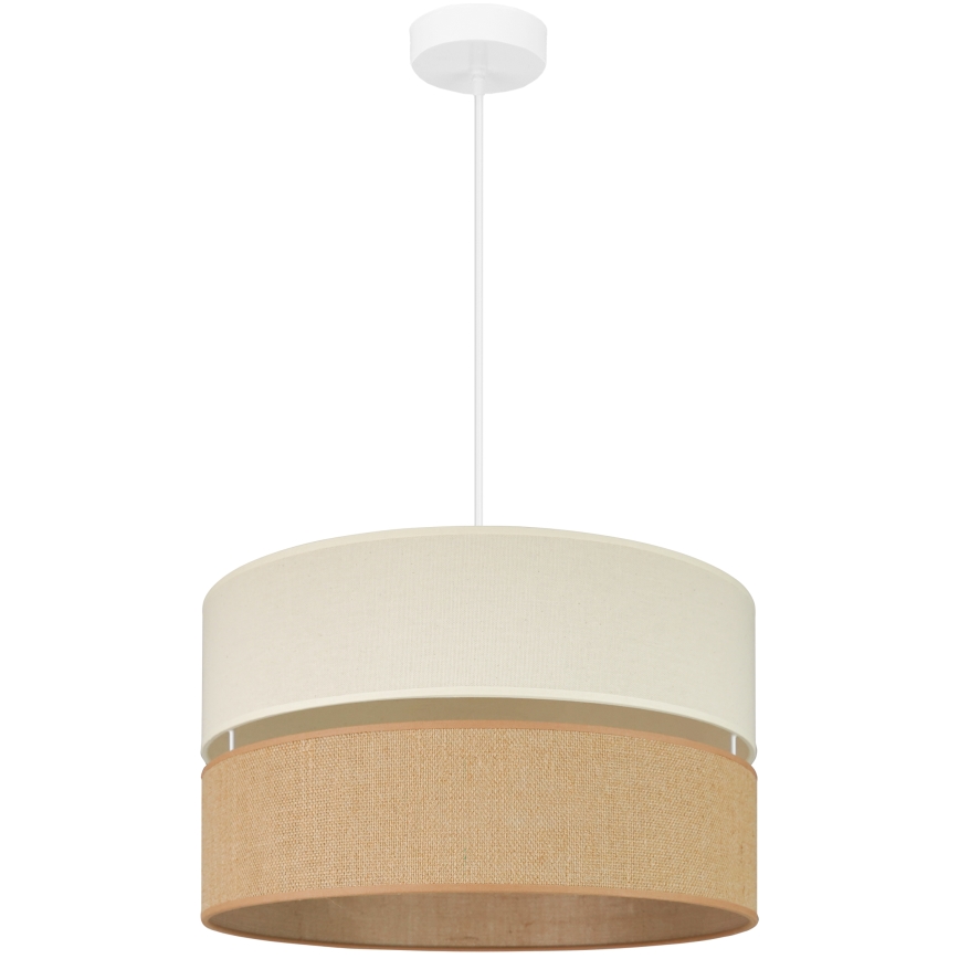 Brilagi - Kattokruunu johdossa ROYAL YUTE 1xE27/15W/230V halkaisija 40 cm beige/kerma