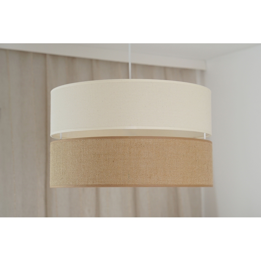 Brilagi - Kattokruunu johdossa ROYAL YUTE 1xE27/15W/230V halkaisija 40 cm beige/kerma