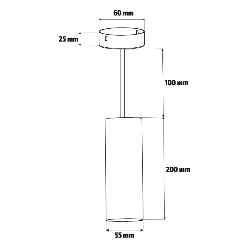 Brilagi - Kattokruunu johdossa SELE 1xGU10/30W/230V musta/kulta