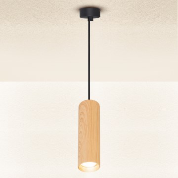 Brilagi - Kattokruunu johdossa SELE 1xGU10/30W/230V musta/tammi sisustus