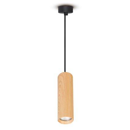 Brilagi - Kattokruunu johdossa SELE 1xGU10/30W/230V musta/tammi sisustus