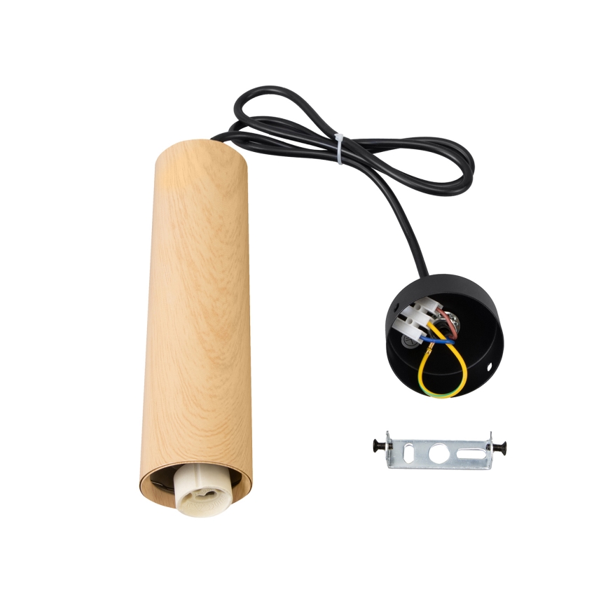 Brilagi - Kattokruunu johdossa SELE 1xGU10/30W/230V musta/tammi sisustus