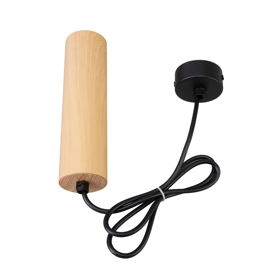 Brilagi - Kattokruunu johdossa SELE 1xGU10/30W/230V musta/tammi sisustus